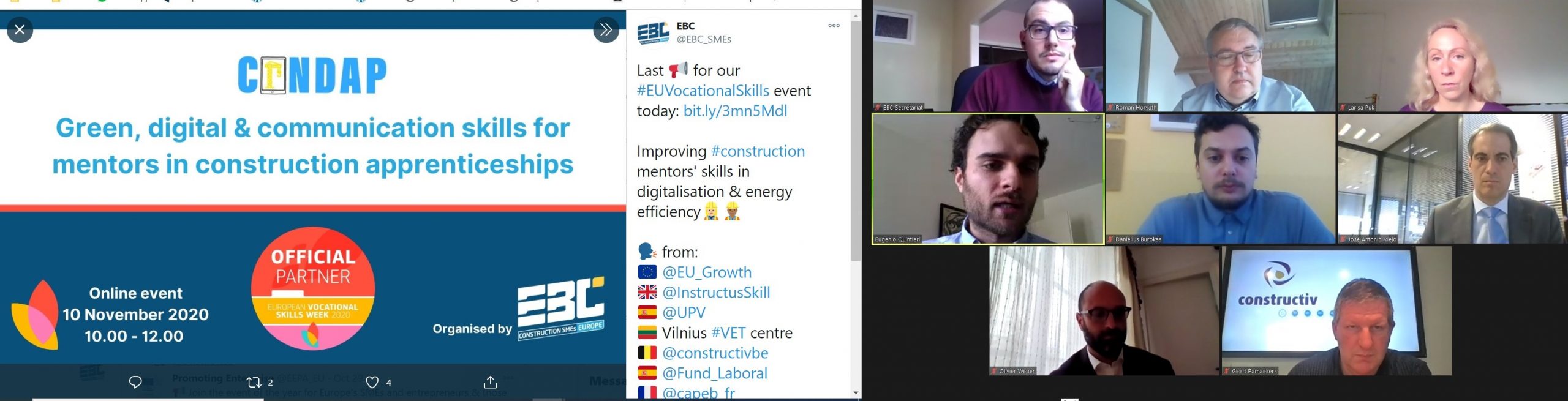 CONDAP Project: Info day & Pilot-testing of the Online Course for construction mentors