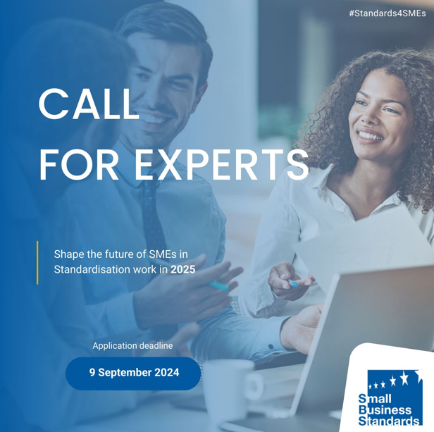 Standardisation: Small Business Standards publishes call for experts to represent SMEs in standardisation in 2025