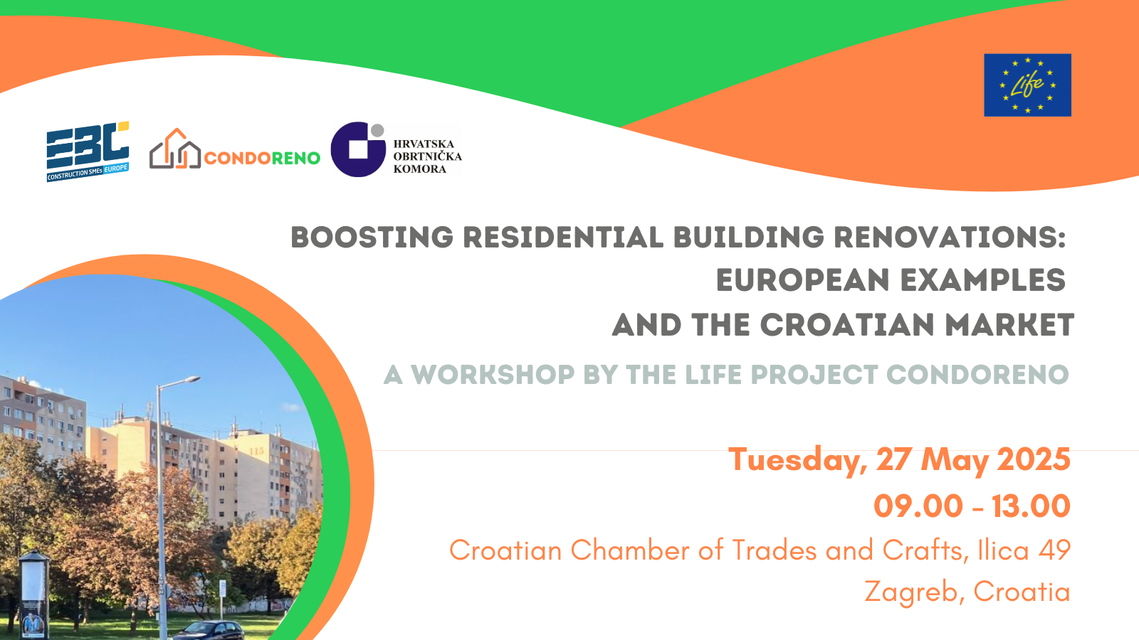 Energy efficiency: EBC, HOK and the LIFE project CondoReno organize workshop in Zagreb on how to boost condominium renovations in Croatia