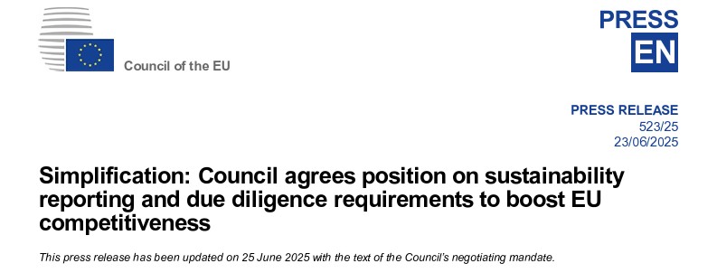 Omnibus Simplification Package: EBC welcomes EU Council agreement to simplify sustainability reporting rules